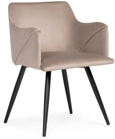 Стул Woodville на металлокаркасе Эджелл латте / черный 551067