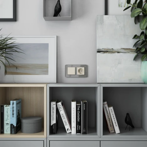 Розетка с заземлением (айвори матовый) Werkel W1171062 (a059274)