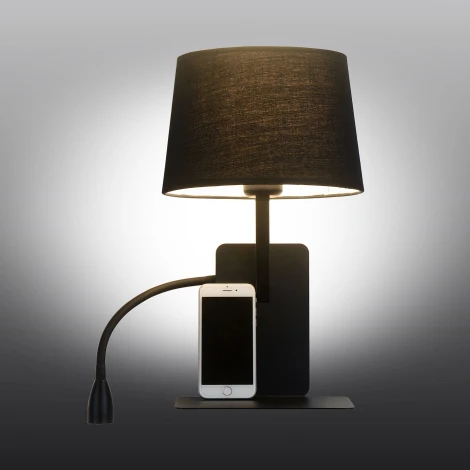 Бра с полкой на гибкой ножке для чтения Omnilux Talocci OML-62811-02 (220V, выключатель)