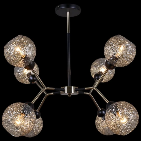 Потолочная люстра на штанге ILLUMICO IL0268-8PSQ-79 BK AB (220V)