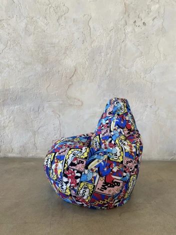 Кресло Мешок Груша Синий,Красный (XL, Классический) Велюр арт.5037021