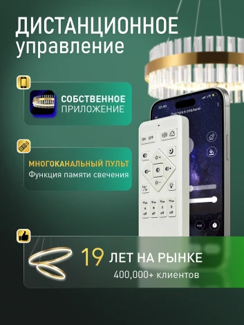 Потолочная люстра светодиодная с вентилятором Natali Kovaltseva Ledfan LED LAMPS 81487