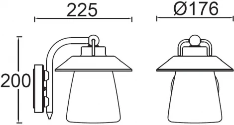 Настенный фонарь уличный Oasis Light CATE 2642 R