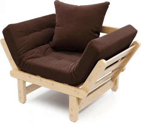 Кресло Arsko Сламбер сосна коричневый велюр