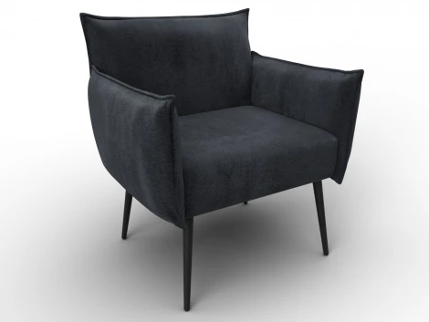 Кресло Лига-083 (Фанера/Металл/Велюр/Темно-серый) Лига Диванов 132321