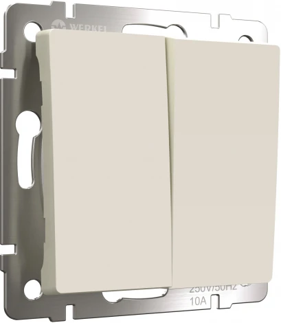 Выключатель двухклавишный с самовозвратом (айвори матовый) Werkel W1122462 (a062577)