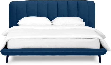 Кровать Amsterdam ОГОГО (арт.564343), (Велюр/Синий)