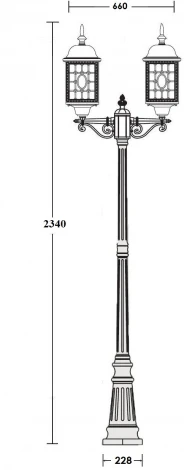 Наземный фонарь Oasis Light LONDON L 64809LA Bl (220V, IP44)