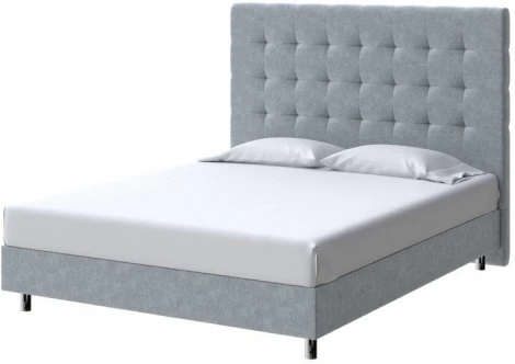 PROxSON Кровать Madrid Boxspring Standart (Ткань: Велюр Gratta 3 Утренний туман) 160x200