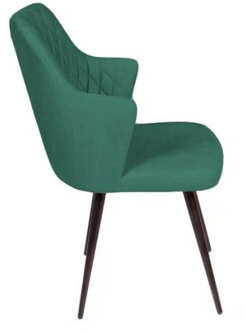 Стул поворотный на 360 градусов Top Concept Hunt ромб, бархат зеленый 19 / чёрный конус