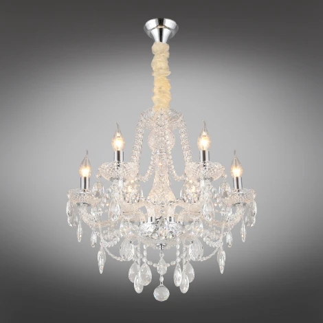 Подвесная люстра Koletta APL.755.03.06 (220V, хрусталь, подвески, на цепи, свеча)