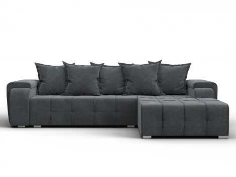 Диван угловой Лига-121 правый угол (ДСП,Брус,Велюр/Светло-серый) Лига Диванов 137355