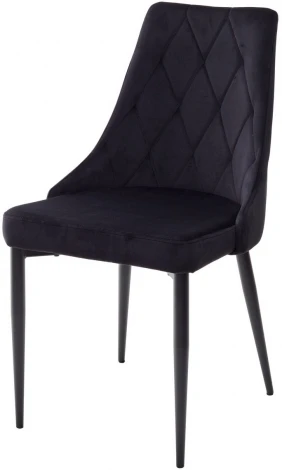 Обеденный стул M-City NEPAL BLUVEL-19 BLACK/ черный каркас, велюр