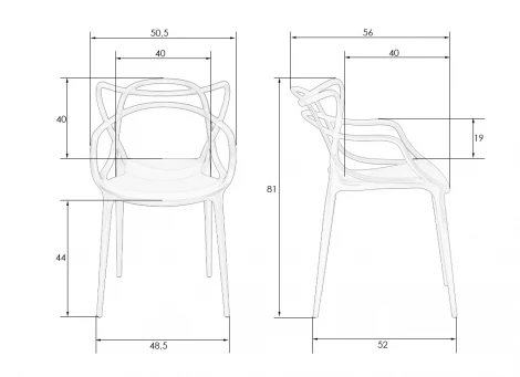 Стул обеденный MASTERS (светло-серый (GR-01))