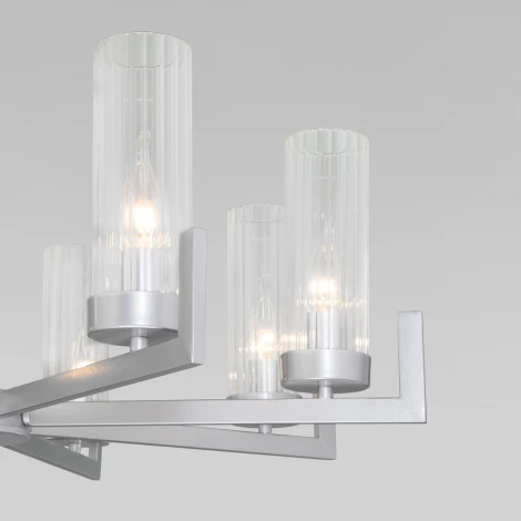 Подвесная люстра Eurosvet Arganie 60133/8 серебро (220V, на цепи)