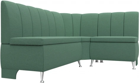 Диван кухонный угловой Кантри правый угол (Зеленый/Рогожка) Лига Диванов арт.123219