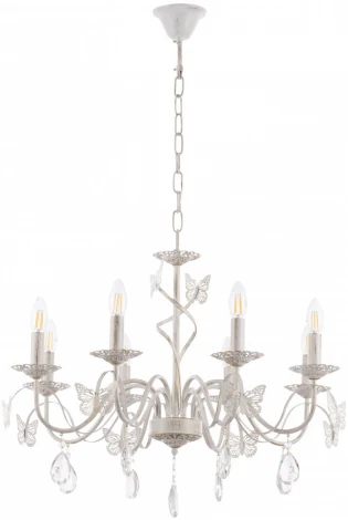 Подвесная люстра Arte Milano AM346179 346179/8 WT+G (220V, подвески, на цепи, подсвечник, свеча)