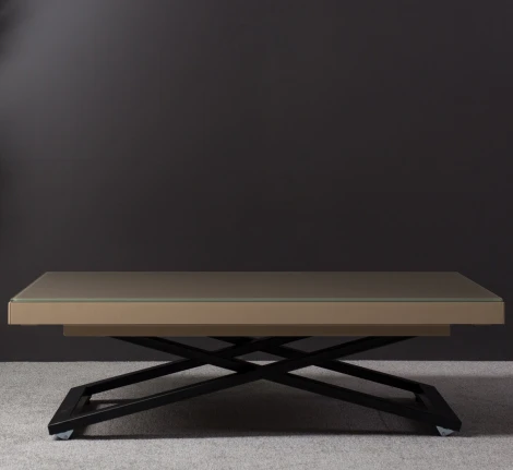 Стол трансформер Левмар Shift V41/S53 (капучино/черные опоры)