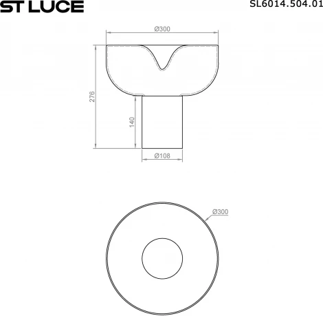 Настольная лампа ST Luce Ripple SL6014.504.01 Серый/Молочный LED 1*5W (220V, круглые)