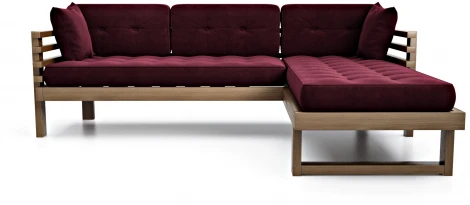 Диван Arsko Стоун Угловой орех вишневый велюр