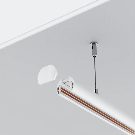 Шинопровод под гипсокартон накладной/подвесной магнитный белый 2м Maytoni Busbar trunkings Exility TRXM034-R-412W (48V)