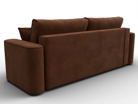 Диван прямой Лига-118 НПБ (ДСП,ЛДСП,Брус,Фанера,Велюр/Терракотовый) Лига Диванов 137080