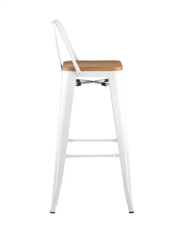 Барный стул Tolix со спинкой Белый матовый