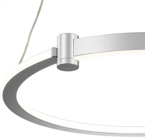 Подвесной светильник 14015/1P Silver Indigo Circolato V000078L (регулировка яркости, LED, 220V, пульт управления, на тросе, кольцо)