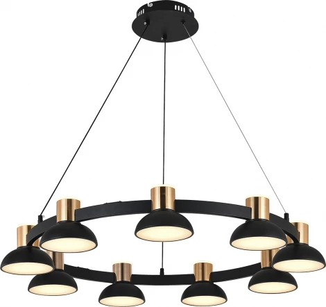 Подвесной светильник (11059/9P Black) Indigo Traforo V000183L (регулировка яркости, LED, 220V, пульт управления, на тросе)