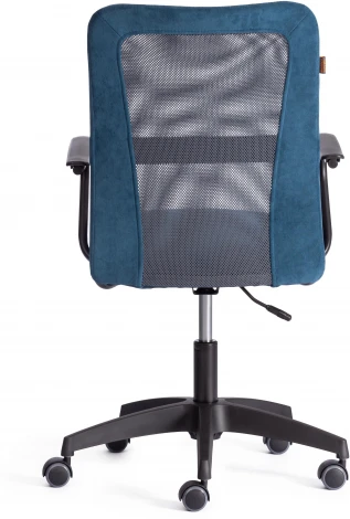 Кресло STAFF (Флок,Ткань/Синий,Серый) Tetchair арт.21452