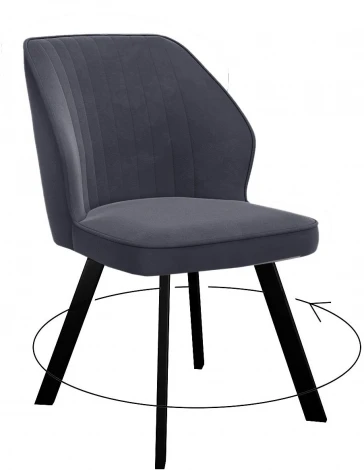 Стул DikLine 232 поворотный B28 ANTRACITE, ножки черные