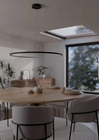 Подвесной светильник светодиодный Eglo Parruta 901637 с регул тем-ры света 40W(LED), алюминий, сталь, черный, пластик, белый