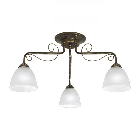 Люстра потолочная Day&Night, 3 плафона, черный с золотом и белым