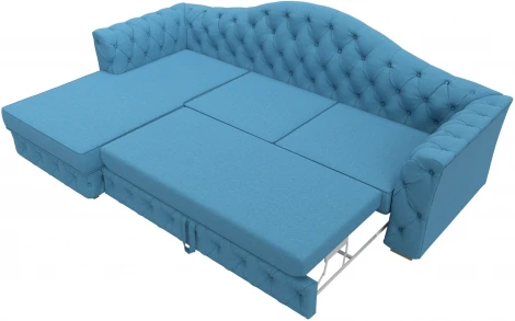 Диван угловой Артис левый угол (Голубой/Рогожка) Лига Диванов арт.123402L