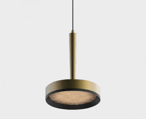 Подвесной светильник светодиодный Italline IT02-025 gold 3000K+IT02-024 black