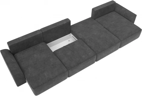 Диван п-образный Лига-048 НПБ лонг Лига Диванов (Велюр) арт.128345
