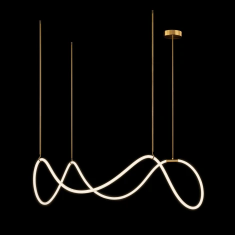 Потолочная люстра на штанге светодиодная с гибким неоном Loft It Thread 10388P/C Brass (220V)