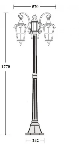 Наземный фонарь Oasis Light PORTO 86108B Bl