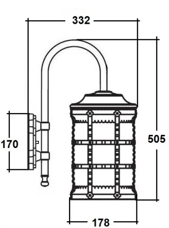 Настенный фонарь уличный IP44 Oasis Light BARSELONA 81202/10 Bl (220V, фонарь)