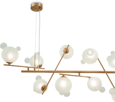 Подвесной светильник Freya Flaty FR5374PL-10BS (220V, на тросе, молекулы)