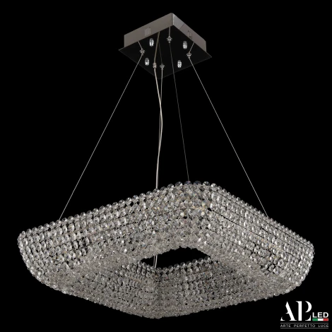 Подвесная люстра светодиодная APL LED Sicilia SH504.0.50.A.Ni.4000 (220V, хрусталь, на тросе)