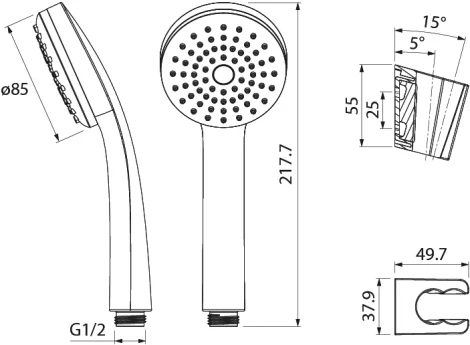 Душевой гарнитур Iddis 0011F00i16