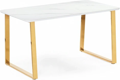 Керамический стол Селена 160 (Селена 2 160х90х77 белый мрамор / золото) Notta арт.572185