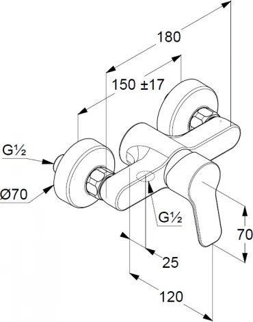 Смеситель Kludi Pure&Easy 378419165 для душа