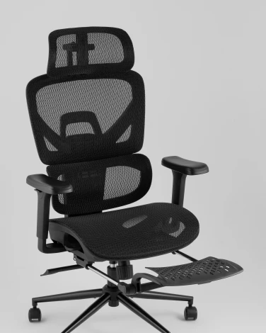 Кресло офисное TopChairs Vertus черная сетка Stool Group УТ000042053