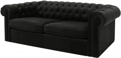Диван Chesterfield ОГОГО (арт.344557), (Ткань/Черный)