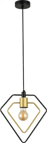 Подвесной светильник Escada Interval 1164/1S 1x40Вт E27, металл, черный/золото (220V, на проводе)