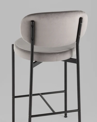 Стул полубарный Бриф VD велюр серый Stool Group УТ000042504