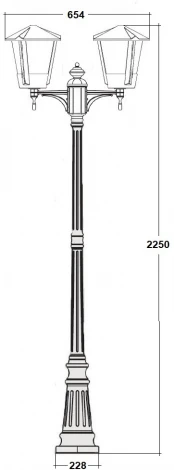 Наземный фонарь IP54 Oasis Light SEUL 11259SA Bl (220V, фонарь)