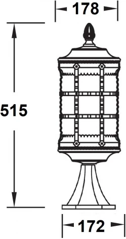 Наземный фонарь Oasis Light BARSELONA 81204 Gw (220V, IP44)